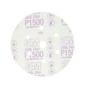 3M™ 1133 260L Series Dust Free Abrasive 6" White Velcro Disc 1500 Grit