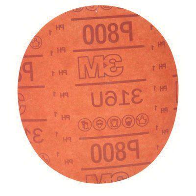 3M™ 01187 316U Series Abrasive Disc, 6 in Dia, P800 Grit, Hook and Loop, Red