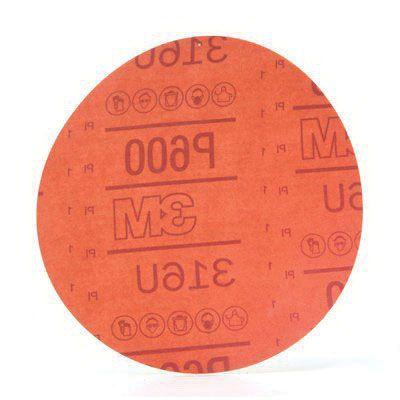 3M™ 01189 316U Series Abrasive Disc, 6 in Dia, P600 Grit, Hook and Loop, Red
