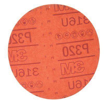 3M™ 01219 316U Series Abrasive Disc, 6 in Dia, P320 Grit, Hook and Loop, Red