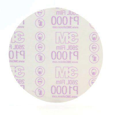 3M™ 01319 260L Series Abrasive Disc, 6 in Dia, P1000 Grit, PSA, White