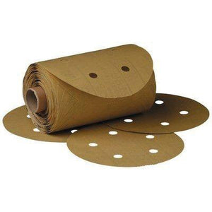 3M™ 01635 216U Series Dust Free Abrasive Disc Roll, 6 in Dia, P320 Grit, PSA, Gold