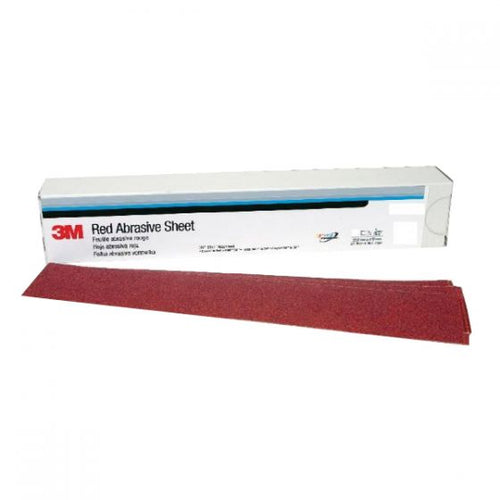 3M™ 01680 316U Series Abrasive Sheet, 2-3/4 in W x 16-1/2 in L, 40 Grit, Coarse Grade, Red, Dry