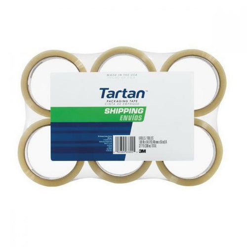 3M™ Tartan™ 02497 3710L-6 Series Light Duty Shipping/Packaging Tape, 100 m x 48 mm, Clear