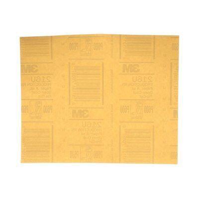 3M™ 02537 216U Series Abrasive Sheet, 9 in W x 11 in L, P600 Grit, Medium Grade, Aluminum Oxide Abrasive, Gold
