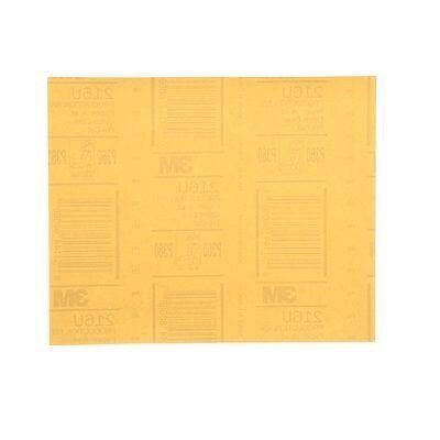3M™ 02540 216U Series Abrasive Sheet, 9 in W x 11 in L, P360 Grit, Medium Grade, Aluminum Oxide Abrasive, Gold