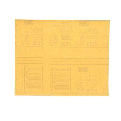 3M™ 02544 216U Series Abrasive Sheet, 9 in W x 11 in L, P220 Grit, Coarse Grade, Aluminum Oxide Abrasive, Gold