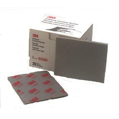 3M™ 02604 Flexible Sanding Sponge, 4-1/2 in W x 5-1/2 in L, 3/16 in THK, 320/400 Grit, Fine Grade, Gray