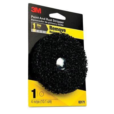 3M™ 03171 Paint and Rust Stripper, 4 in Dia, Coarse Grade, Black