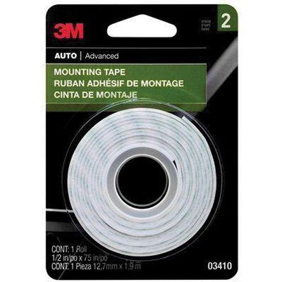 3M™ 03410 Double Sided Mounting Tape, 75 x 1/2 in, 60 mil THK, Black
