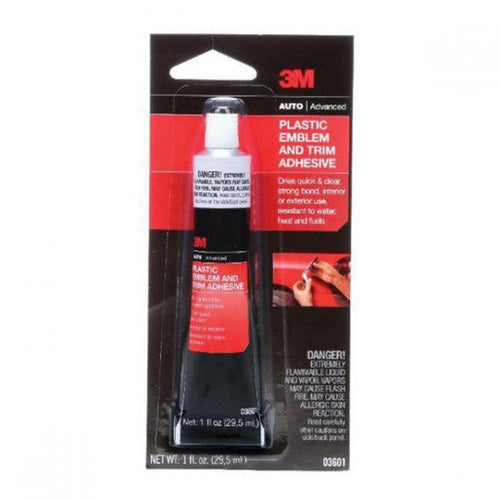 3M™ 03601 1-Component Plastic Emblem and Trim Adhesive, 1 oz Tube, Paste, Clear, 24 hr Curing