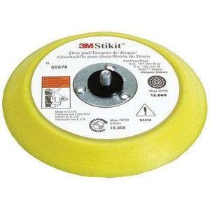 3M™ 05576 Plain Back-Up Pad, 6 in Dia, 5/16 in - 24 TPI Arbor, PSA Attachment