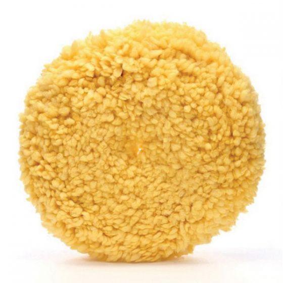 3M™ 05713 Single Sided Polishing Pad, 9 in Dia, Hook and Loop Attachment, Wool Pad, Yellow