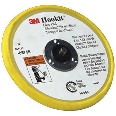 3M™ 05756 15 deg Low Profile Disc Pad, 6 in Dia, 5/8 in - 11 TPI Arbor, Hook and Loop Attachment