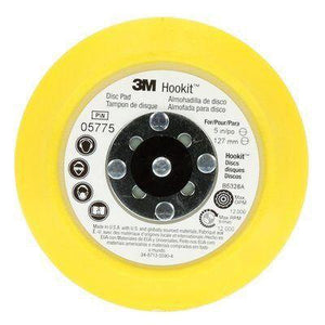 3M™ 05775 Regular Disc Pad, 5 in Dia, 5/16 in - 24 TPI Arbor, Hook and Loop Attachment