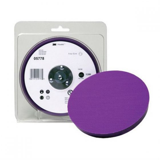 3M™ 05778 15 deg Disc Pad, 6 in Dia, 5/16 in - 24 TPI Arbor, Hook and Loop Attachment