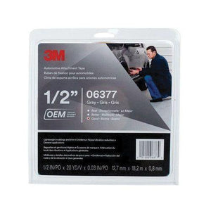 3M™ 06377 Automotive Attachment Tape, 20 yd x 1/2 in, 0.76 mm THK, Gray