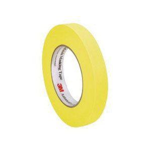 3M™ 06652 388N Automotive Refinishing Masking Tape, 55 m x 18 mm, 6.3 mil THK, Yellow, 388N