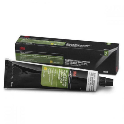 3M™ 08001 Super Weatherstrip and Gasket Adhesive, 5 oz Tube, Paste, Yellow, 24 hr Curing