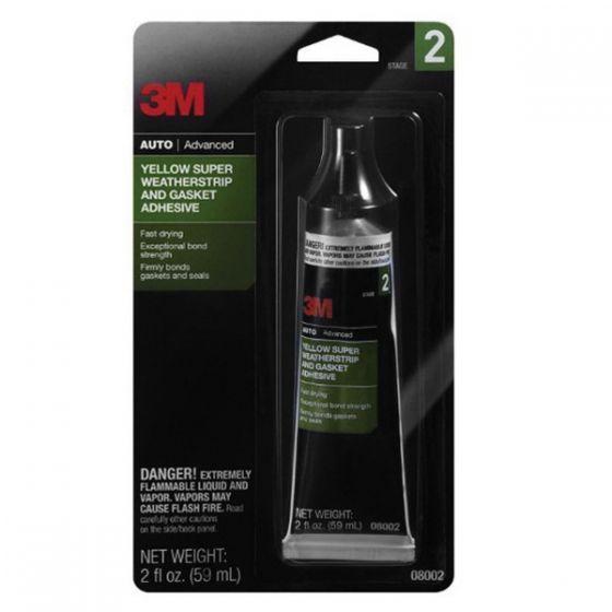 3M™ 08002 Super Weatherstrip and Gasket Adhesive, 2 oz Tube, Paste, Yellow, 24 hr Curing