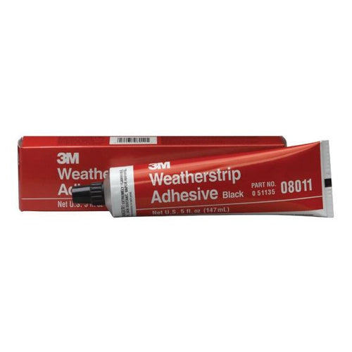 3M™ 08011 Weatherstrip Adhesive, 5 fl-oz Tube, Paste, Black, 1 to 5 min Application, 24 hr Curing