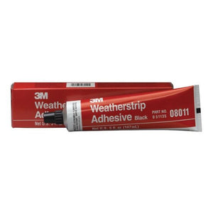 3M™ 08011 Weatherstrip Adhesive, 5 fl-oz Tube, Paste, Black, 1 to 5 min Application, 24 hr Curing