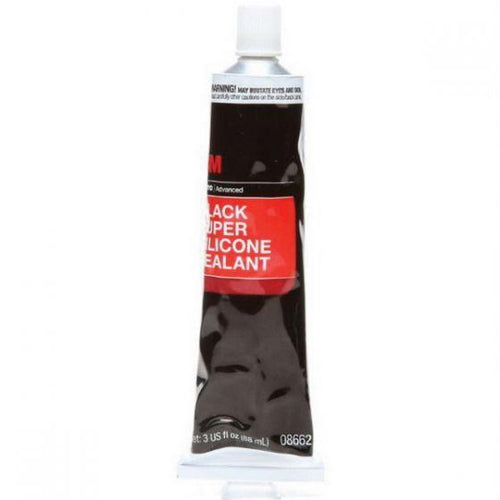 3M™ 08662 1-Component Super Silicone Seal, 3 oz Tube, Paste, Black, 24 hr Curing