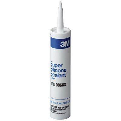 3M™ 08663 1-Component Super Silicone Seal, 0.1 gal Cartridge, Paste, Clear, 24 hr Curing