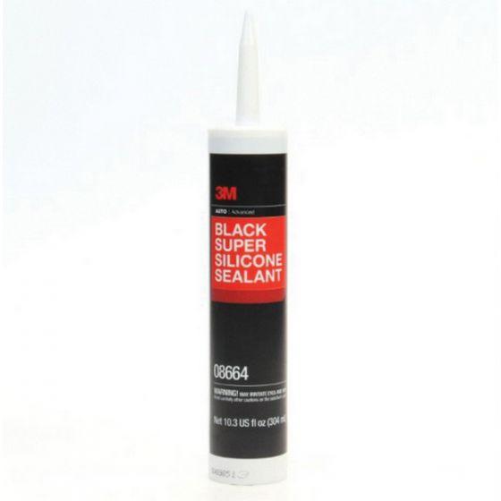 3M™ 08664 1-Component Super Silicone Seal, 0.1 gal Cartridge, Paste, Black, 24 hr Curing