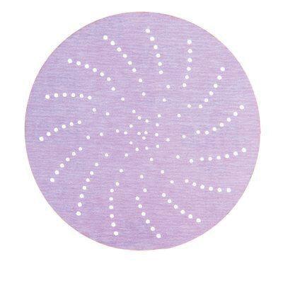 3M™ 30460 334U Series Multi-Hole Clean Sanding Abrasive Disc, 5 in Dia, P800 Grit, Hook and Loop, Purple