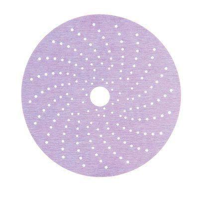 3M™ 30761 334U Series Multi-Hole Clean Sanding Abrasive Disc, 6 in Dia, P600 Grit, Hook and Loop, Purple