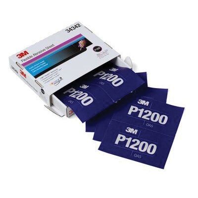 3M™ 34342 270J Series Abrasive Hand Sheet, 5-1/2 in W x 6.8 in L, P1200 Grit, Fine Grade, Purple, Wet/Dry