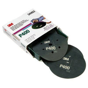 3M™ 34403 270J Series Flexible Dust Free Abrasive Disc, 6 in Dia, P400 Grit, Hook and Loop, Gray