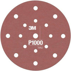 3M™ 34803 270J Series Flexible Dust Free Abrasive Disc, 6 in Dia, P1000 Grit, Hook and Loop, Brown