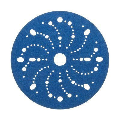 3M™ 36172 321U Series Multi-Hole Abrasive Disc, 6 in Dia, 80 Grit, Hook and Loop, Blue