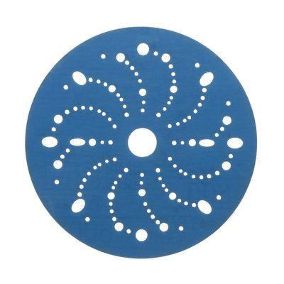 3M™ 36183 321U Series Multi-Hole Abrasive Disc, 6 in Dia, 600 Grit, Hook and Loop, Blue