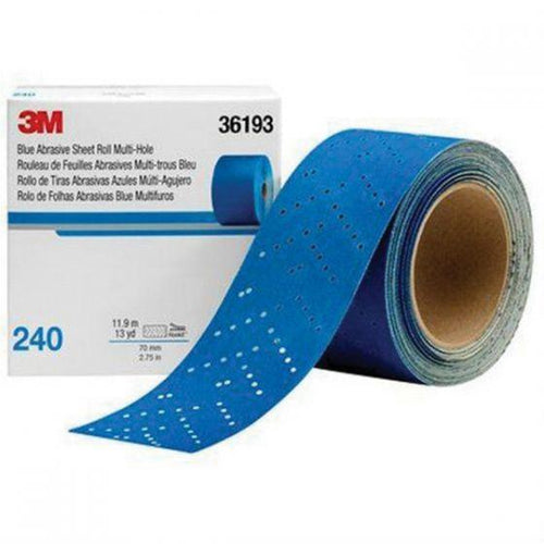 3M™ 36193 321U Series Multi-Hole Abrasive Sheet Roll, 2-3/4 in W x 13 yd L, 240 Grit
