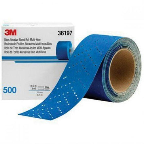 3M™ 36197 321U Series Multi-Hole Abrasive Sheet Roll, 2-3/4 in W x 13 yd L, 500 Grit