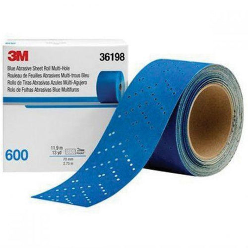 3M™ 36198 321U Series Multi-Hole Abrasive Sheet Roll, 2-3/4 in W x 13 yd L, 600 Grit