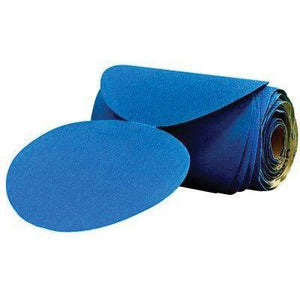 3M™ 36202 321U Series Abrasive Disc Roll, 6 in Dia, 80 Grit, PSA, Blue