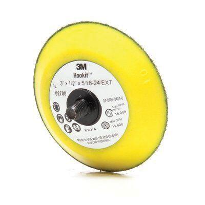 3M™ 55764 Regular Disc Pad, 3 in Dia, 5/16 in - 24 TPI Arbor, Hook and Loop Attachment