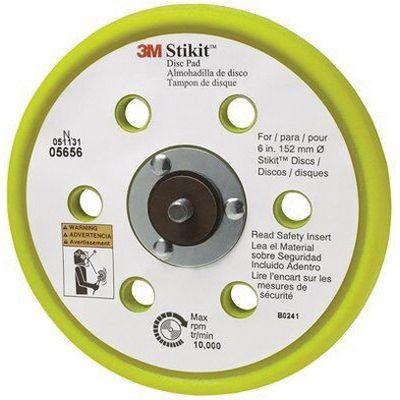 3M™ 5656 10 deg Taper Low Profile Disc Pad, 6 in Dia, 5/16 in - 24 TPI Arbor, PSA Attachment