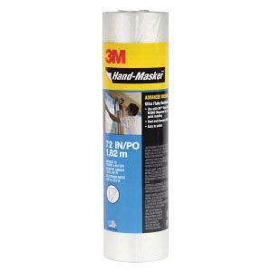 3M™ Hand-Masker™ 90039 Advanced Masking Film, 72 in W x 90 ft L, 0.35 mil THK, Transparent