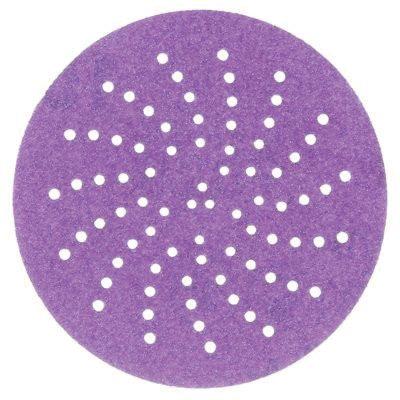 Cubitron™ II 31363 737U Series Multi-Hole Clean Sanding Abrasive Disc, 3 in Dia, 150+ Grit, Hook and Loop, Purple