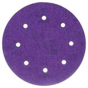 Cubitron™ II 31376 737U Sanding Abrasive Disc, 8 in Dia, 80+ Grit, Purple, Dry, Hookit™ Attachment