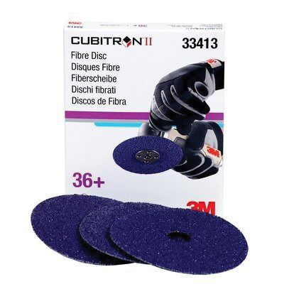 Cubitron™ II 33413 Abrasive Disc, 5 in Dia, 36+ Grit, 12000 rpm, Purple