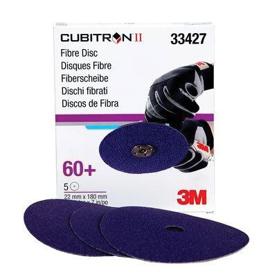 Cubitron™ II 33427 Abrasive Disc, 7 in Dia, 60+ Grit, 8600 rpm, Purple