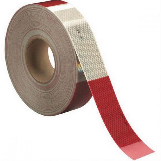 Diamond Grade™ 67535 983-326 Series Conspicuity Marking Tape, 150 ft x 2 in, Red/White