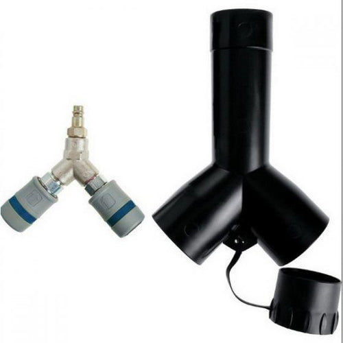 FESTOOL® 29920 IAS Double Y-Piece Adapter, Use With: LEX 3, LRS, CT 26 and CT 36 Dust Extractors