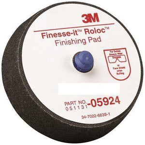 Finesse-It™ 05924 Single Sided Finishing Pad, 3 in Dia, Foam Pad, Black